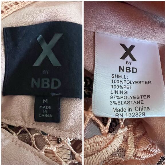 NBD | Revolve Felicity Pink Embroidered Floral Mermaid Halter Cocktail Dress M - Picture 12 of 12